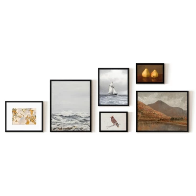 Americanflat 6 Piece Vintage Gallery Wall Art Set - White Caps, New Hampshire Autumn, Small Ship, Oranges Lemons By Maple + Oak 4 Americanflat 6 Piece Vintage Gallery Wall Art Set - White Caps, New Hampshire Autumn, Small Ship, Oranges Lemons By Maple + Oak - Image 4