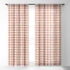 Little Arrow Design Co Watercolor Plaid Terracotta Single Panel Sheer Window Curtain - Deny Designs
