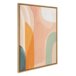 28" X 38" Sylvie Sunrise Over Marrakesh Framed Canvas By Kate Aurelia Holloway Natural - Kate & Laurel All Things Decor