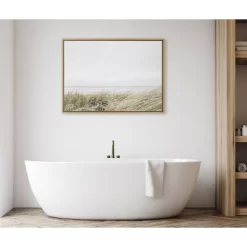 28" X 38" Sylvie East Beach Framed Canvas By Amy Peterson Art Studio Natural - Kate & Laurel All Things Decor -Home Decoration Store GUEST 757607ce 021a 4a91 a5b2 5b7500f174b1