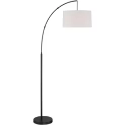 360 Lighting Cora Modern Arc Floor Lamp With Riser 76 1/2" Tall Black Metal White Linen Drum Shade For Living Room Reading Bedroom Office House Home 8 360 Lighting Cora Modern Arc Floor Lamp With Riser 76 1/2" Tall Black Metal White Linen Drum Shade For Living Room Reading Bedroom Office House Home -Home Decoration Store GUEST 75b476f0 c070 41f8 b362 11d7091e972f