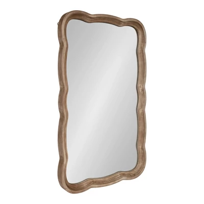 24" X 38" Hatherleigh Scallop Wood Wall Mirror Rustic Brown - Kate And Laurel 1 24" X 38" Hatherleigh Scallop Wood Wall Mirror Rustic Brown - Kate And Laurel