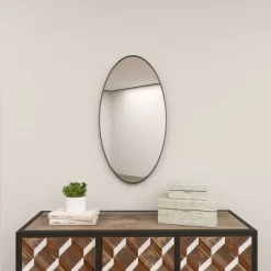 Wood Oval Wall Mirror – Olivia & May -Home Decoration Store GUEST 7752328c 9da6 437b 937f d8718e1ea285