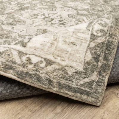 Salina Traditional Persian Style Inspired Area Rug Charcoal/Ivory - Captiv8e Designs 9 Salina Traditional Persian Style Inspired Area Rug Charcoal/Ivory - Captiv8e Designs - Image 9