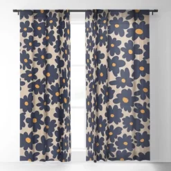 Miho Mini Floral Garden Single Panel Sheer Window Curtain - Deny Designs