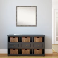 29" X 29" Non-Beveled Marred Pewter Wood Wall Mirror - Amanti Art -Home Decoration Store GUEST 77ea6b4b f1f0 44da 916a 42844dfe01c9