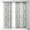 Ninola Design Citrus Fruits Summer Blue 84" X 50" Single Panel Sheer Window Curtain - Deny Designs