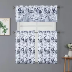 Kate Aurora Rooster Toile Complete 3 Pc Café Kitchen Curtain Tier And Valance Set -Home Decoration Store GUEST 79e9aed9 ee6c 4475 a89b 8765811d55a4