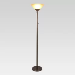Torchiere Floor Lamp With Glass Shade - Threshold™