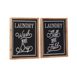 Farmhouse Linen Laundry Sign Wall Decor Set Of 2 Black - Olivia & May -Home Decoration Store GUEST 7ac590a5 cd8d 483b 8090 9de0c3e54fd9