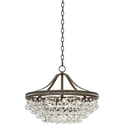 Vienna Full Spectrum Wohlfurst Bronze Pendant Chandelier 20 1/4" Wide Clear Crystal 5-Light Fixture For Dining Room House Foyer Kitchen Island Bedroom 5 Vienna Full Spectrum Wohlfurst Bronze Pendant Chandelier 20 1/4" Wide Clear Crystal 5-Light Fixture For Dining Room House Foyer Kitchen Island Bedroom - Image 5