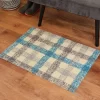2'x3' ColorStar Sketch Plaid Door Mat Khaki - Bungalow Flooring