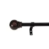 Vogue Adjustable Steel Rod Set With Ball Finial 5/8" Diameter Espresso By Versailles