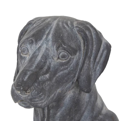 Magnesium Oxide Modern Farmhouse Dog Garden Sculpture Black - Olivia & May 4 Magnesium Oxide Modern Farmhouse Dog Garden Sculpture Black - Olivia & May - Image 4