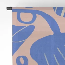 Viviana Gonzalez Abstract Floral Blue Single Panel Sheer Window Curtain - Deny Designs -Home Decoration Store GUEST 7caed616 ce31 4993 9456 5b2dd3550f2f