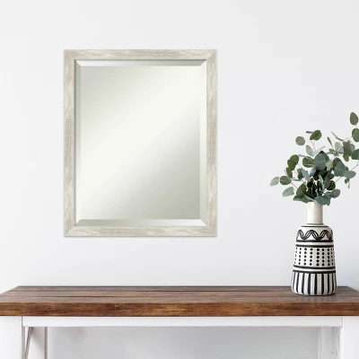 18" X 22" Crackled Metallic Narrow Framed Wall Mirror Silver - Amanti Art 5 18" X 22" Crackled Metallic Narrow Framed Wall Mirror Silver - Amanti Art - Image 5