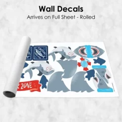 Big Dot Of Happiness Shark Zone - Peel And Stick Kids Room Vinyl Wall Art Stickers - Wall Decals - Set Of 20 -Home Decoration Store GUEST 7d8758b3 2796 4565 8a4f bce120a106db