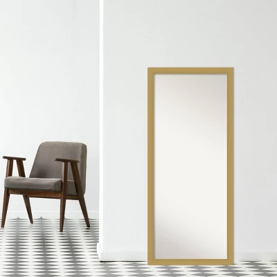 28" X 64" Non-Beveled Grace Brushed Gold Full Length Floor Leaner Mirror - Amanti Art 8 28" X 64" Non-Beveled Grace Brushed Gold Full Length Floor Leaner Mirror - Amanti Art - Image 8