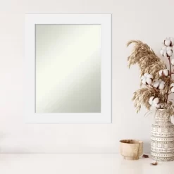 23" X 29" Non-Beveled Corvino White Wood Wall Mirror - Amanti Art -Home Decoration Store GUEST 7dfb300c 0bc3 44d2 b93f b067477c6284