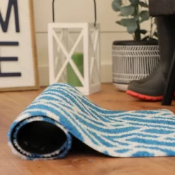 2'x3' ColorStar Deco Grid Door Mat Sapphire - Bungalow Flooring -Home Decoration Store GUEST 7e352c10 c42a 45ba 8d5f 931838001a50