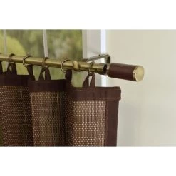 Versailles Home Fashions 2pk Rayon From Bamboo Curtain Tiers - Brown