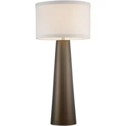 Possini Euro Design Karen Modern Table Lamp 36" Tall Dark Gold Glass Off White Fabric Drum Shade For Bedroom Living Room Bedside Nightstand Office 11 Possini Euro Design Karen Modern Table Lamp 36" Tall Dark Gold Glass Off White Fabric Drum Shade For Bedroom Living Room Bedside Nightstand Office -Home Decoration Store GUEST 80af0f1e 65f9 4dc8 ad3c c1584cc771ff