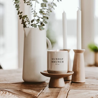 Sweet Water Decor Sunday Brunch 12oz Cream Stoneware Candle 2 Sweet Water Decor Sunday Brunch 12oz Cream Stoneware Candle - Image 2