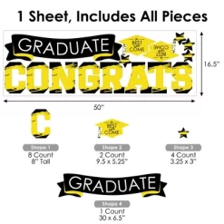 Big Dot Of Happiness Yellow Graduation Party Photo Backdrop - Wall Decals -Home Decoration Store GUEST 813c1936 5d54 452f b537 8312cc5990b5