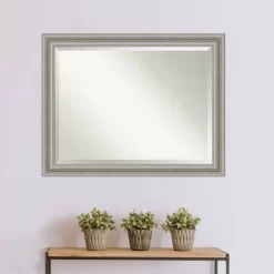 46" X 36" Parlor Framed Bathroom Vanity Wall Mirror Silver - Amanti Art -Home Decoration Store GUEST 815d5c15 21b3 4901 8089 335c25808370