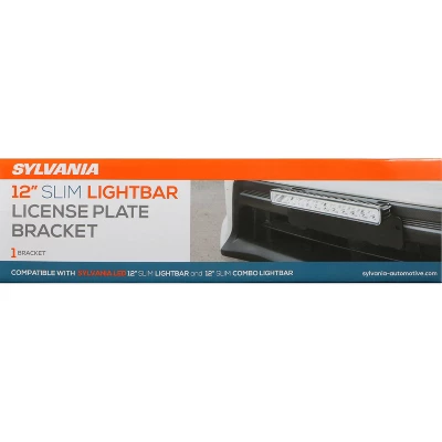 SYLVANIA - License Plate Bracket For LED Off Road Light Bar - Easy To Install, Lightweight Aluminum, Durable Powder Coated Finish, No Drilling Required - SLIM12INBKT.BX (1PC) 1 SYLVANIA - License Plate Bracket For LED Off Road Light Bar - Easy To Install, Lightweight Aluminum, Durable Powder Coated Finish, No Drilling Required - SLIM12INBKT.BX (1PC)