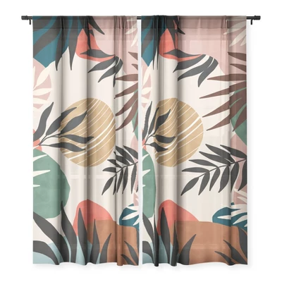 Marta Barragan Camarasa Modern Tropical Sunrise G Single Panel Sheer Window Curtain - Deny Designs 2 Marta Barragan Camarasa Modern Tropical Sunrise G Single Panel Sheer Window Curtain - Deny Designs - Image 2