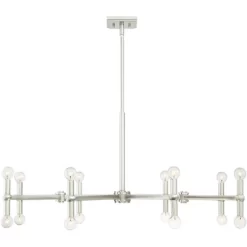 Possini Euro Design Marya Brushed Nickel Chandelier 37 3/4" Wide Modern 16-Light Fixture For Dining Room House Foyer Kitchen Island Entryway Bedroom -Home Decoration Store GUEST 83d8604e 47bc 4d42 b632 39f477bdbd94