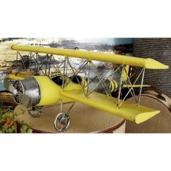 Metal Airplane Wall Decor With Chain Hanger Yellow - Olivia & May -Home Decoration Store GUEST 83e40ce8 ee8f 4956 8f9e a3c466ed6c51