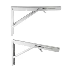Built Industrial 2 Pack Folding L Wall Shelf Bracket, 10 Inch Collapsible Hardware With Locking Hinge For Garage Shelves, Holds 120lbs -Home Decoration Store GUEST 83f6e7b8 fccf 4bd4 b6b4 1f03080a68cb