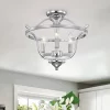 15" X 15" X 13" Karl Semi Flush Mount Ceiling Light Silver - Warehouse Of Tiffany
