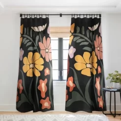 Miho TROPICAL Floral Night Single Panel Sheer Window Curtain - Deny Designs -Home Decoration Store GUEST 84b7fbcd 69c6 4d36 a89e 592d221ada68
