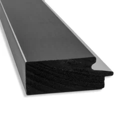 42" X 30" Non-Beveled Eva Black Silver Wall Mirror - Amanti Art