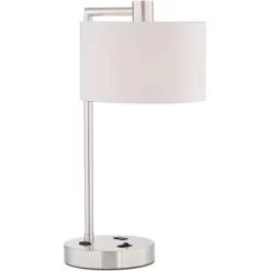 360 Lighting Colby Modern Desk Lamps 21" High Set Of 2 Brushed Nickel With USB And AC Power Outlet In Base White Linen Drum Shade For Bedroom Office 11 360 Lighting Colby Modern Desk Lamps 21" High Set Of 2 Brushed Nickel With USB And AC Power Outlet In Base White Linen Drum Shade For Bedroom Office -Home Decoration Store GUEST 86792dc3 db4e 49d0 bc61 cc6c9a1e23d5