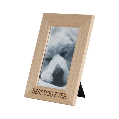4x6 Inches "Best Dog Ever" Natural Wood & Glass Photo Frame - Foreside Home & Garden 1 4x6 Inches "Best Dog Ever" Natural Wood & Glass Photo Frame - Foreside Home & Garden