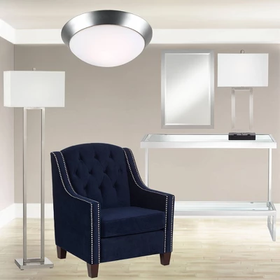 360 Lighting Modern Ceiling Light Flush Mount Fixture 13" Wide Brushed Nickel 2-Light Frosted Glass Dome Shade For Bedroom Kitchen Living Room Hallway 4 360 Lighting Modern Ceiling Light Flush Mount Fixture 13" Wide Brushed Nickel 2-Light Frosted Glass Dome Shade For Bedroom Kitchen Living Room Hallway - Image 4