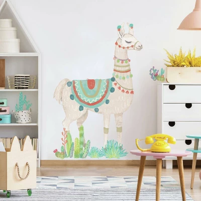 Watercolor Llama Peel And Stick Giant Wall Decal - RoomMates 4 Watercolor Llama Peel And Stick Giant Wall Decal - RoomMates - Image 4