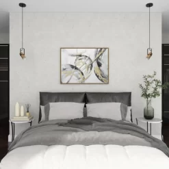 Contemporary Canvas Abstract Framed Wall Art With Gold Frame Gold - CosmoLiving By Cosmopolitan -Home Decoration Store GUEST 87e0b71a 7694 43ee aaa4 a1045864c058