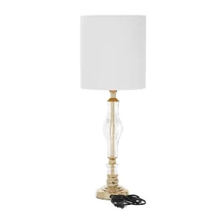 26" X 10" Glam Glass Table Lamp Gold - Olivia & May -Home Decoration Store GUEST 88aeb7c7 402c 4033 a3bd dd1cc41cd8ce