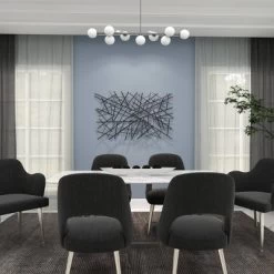 Metal Geometric Overlapping Lines Wall Decor Dark Gray - Olivia & May -Home Decoration Store GUEST 88d2f829 c971 4644 b5fa 66ca6812eb8b