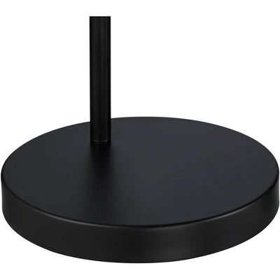 360 Lighting Cora Modern Arc Floor Lamp Standing 72" Tall Black Metal White Linen Drum Shade Decor For Living Room Reading Bedroom Office House Home 3 360 Lighting Cora Modern Arc Floor Lamp Standing 72" Tall Black Metal White Linen Drum Shade Decor For Living Room Reading Bedroom Office House Home - Image 3