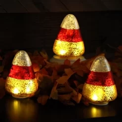 Mr. Halloween Mercury Glass LED Candy Corn Lights - 5"- Set Of 3 6 Mr. Halloween Mercury Glass LED Candy Corn Lights - 5"- Set Of 3 -Home Decoration Store GUEST 89ded84b 6899 479f a557 c1abb3adab31