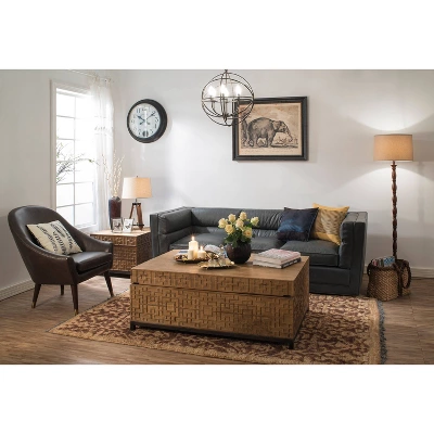 Mariner Tripod Style Wood Floor Lamp With Burlap Drum Shade Rust - Storied Home 14 Mariner Tripod Style Wood Floor Lamp With Burlap Drum Shade Rust - Storied Home - Image 14