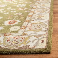 2'3"x8' Floral Tufted Runner Rug Moss Green/Ivory - Safavieh