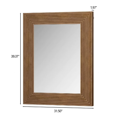 Colt 31.5" X 39.37" Decorative Wall Mirrors With Rectangle Painted Covered MDF Framed Mirror-The Pop Home 5 Colt 31.5" X 39.37" Decorative Wall Mirrors With Rectangle Painted Covered MDF Framed Mirror-The Pop Home - Image 5