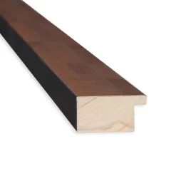 39" X 27" Non-Beveled Fresco Light Pecan Wood Wall Mirror - Amanti Art